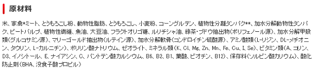 パグ専用ドッグフードの成分